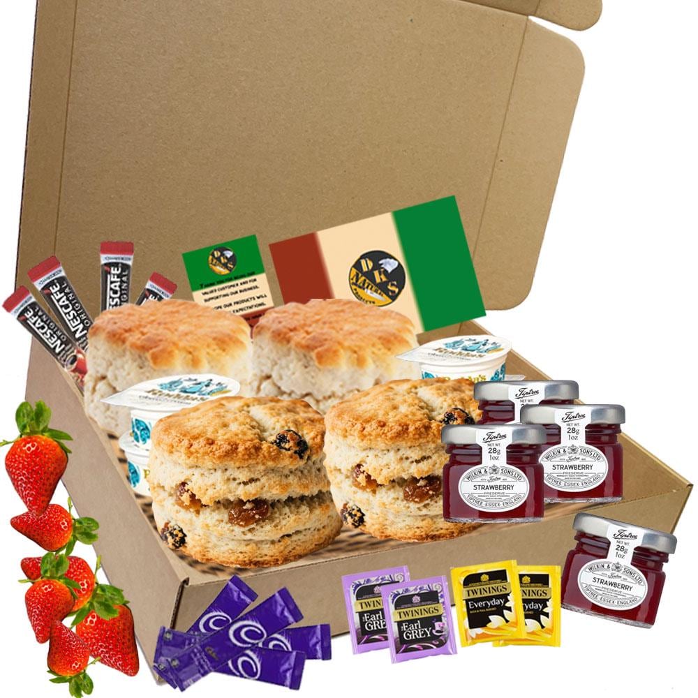 Luxury Cream Tea Hamper Delivery – Scones, Jam & Clotted Cream Gift Bo ...