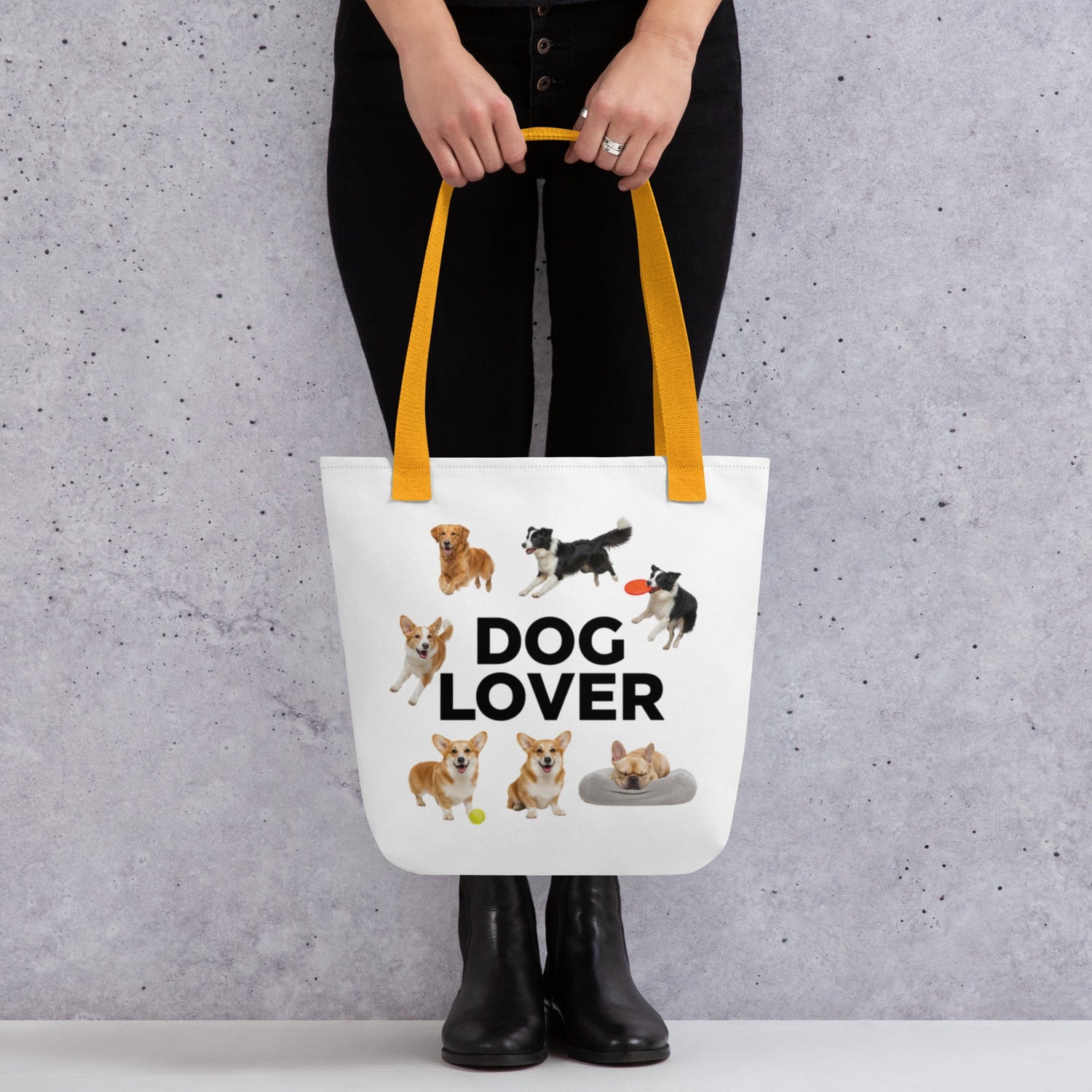 Eco-friendly and AOP tote bag with funny and faith-based artwork printed in the UK.