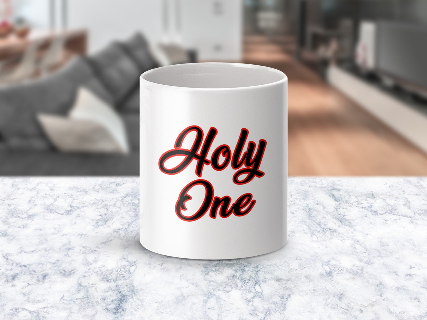 Hallelujah to God My King White Ceramic Mug – Holy One Christian Mug | Faith-Based Gift