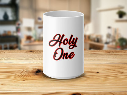 Hallelujah to God My King White Ceramic Mug – Holy One Christian Mug | Faith-Based Gift