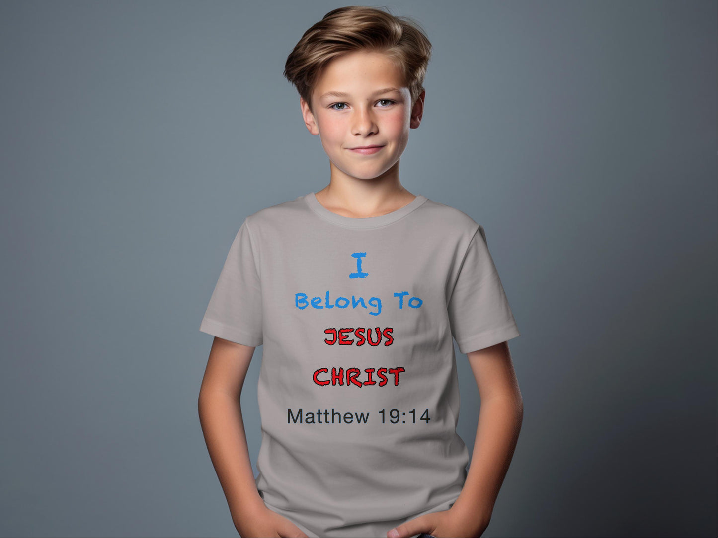 I Belong to Jesus Christ Matthew 19:14 – Kids Christian Faith T-Shirt