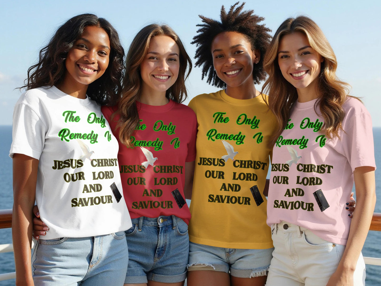 The Only Remedy Is Jesus Christ T-Shirt- Bella+Canvas Christian Tee