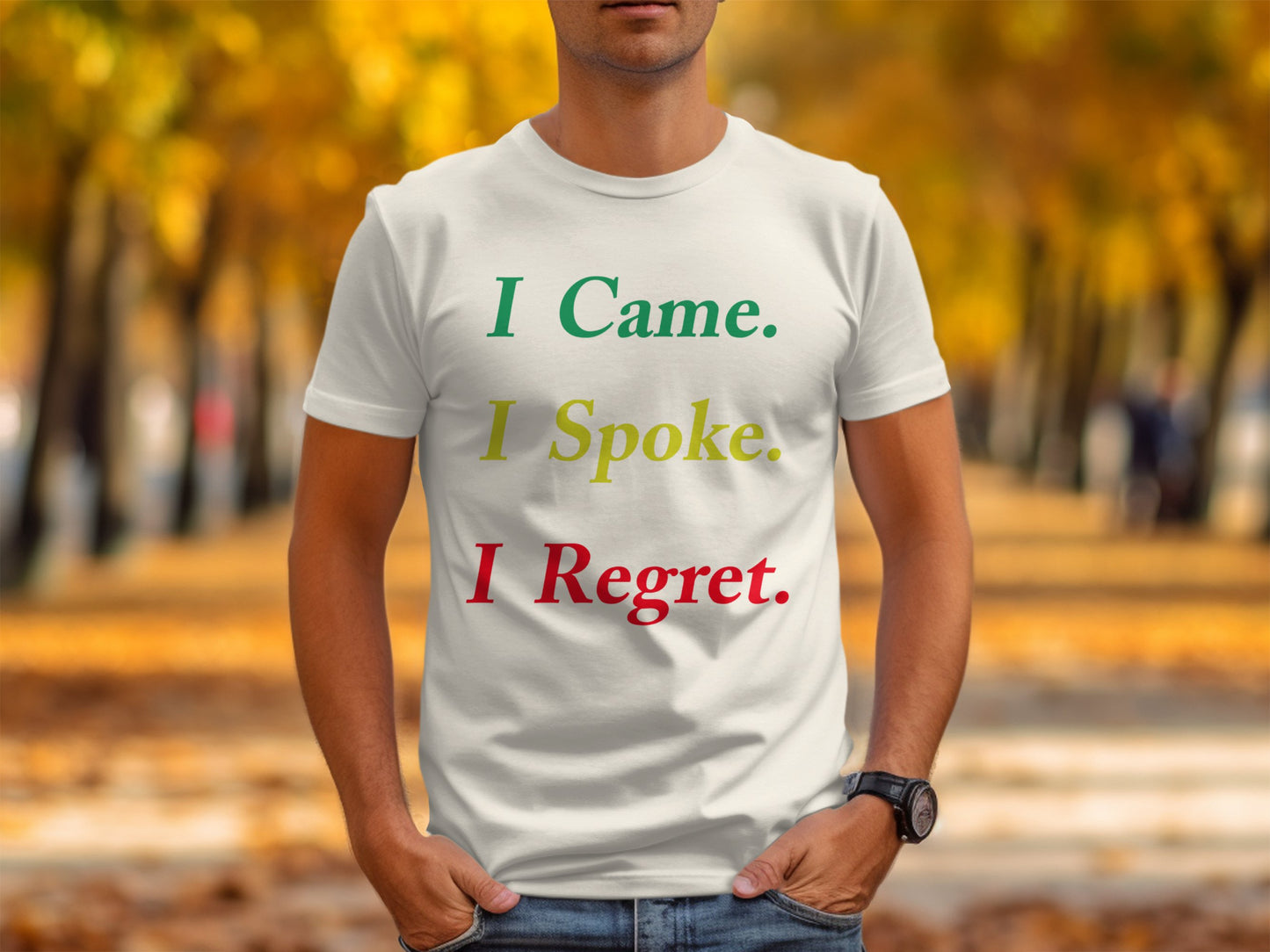 I Came I Spoke I Regret T-Shirt – Funny Introvert Quote Shirt