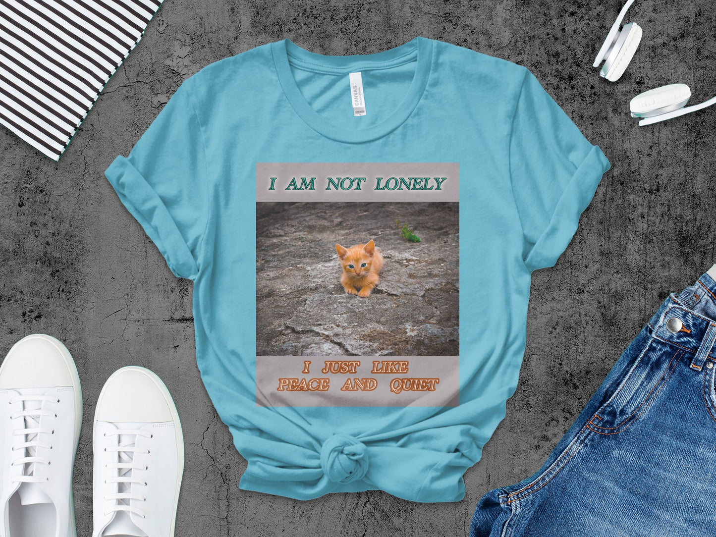 I Am Not Lonely I Just Like Peace and Quiet Cat Shirt – Introvert Cat T-Shirt
