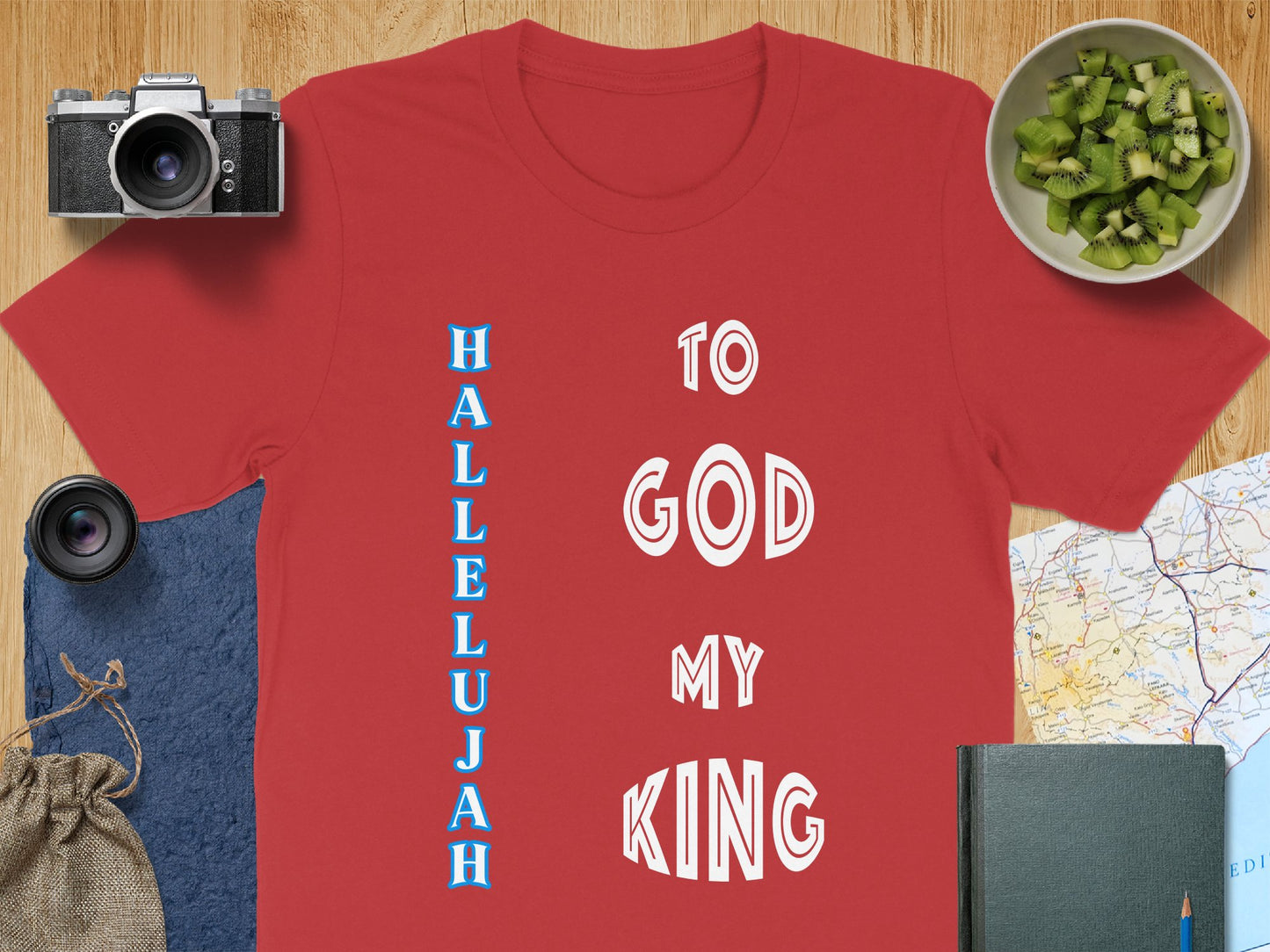 Hallelujah to God My King T-Shirt – Christian Praise Graphic Tee