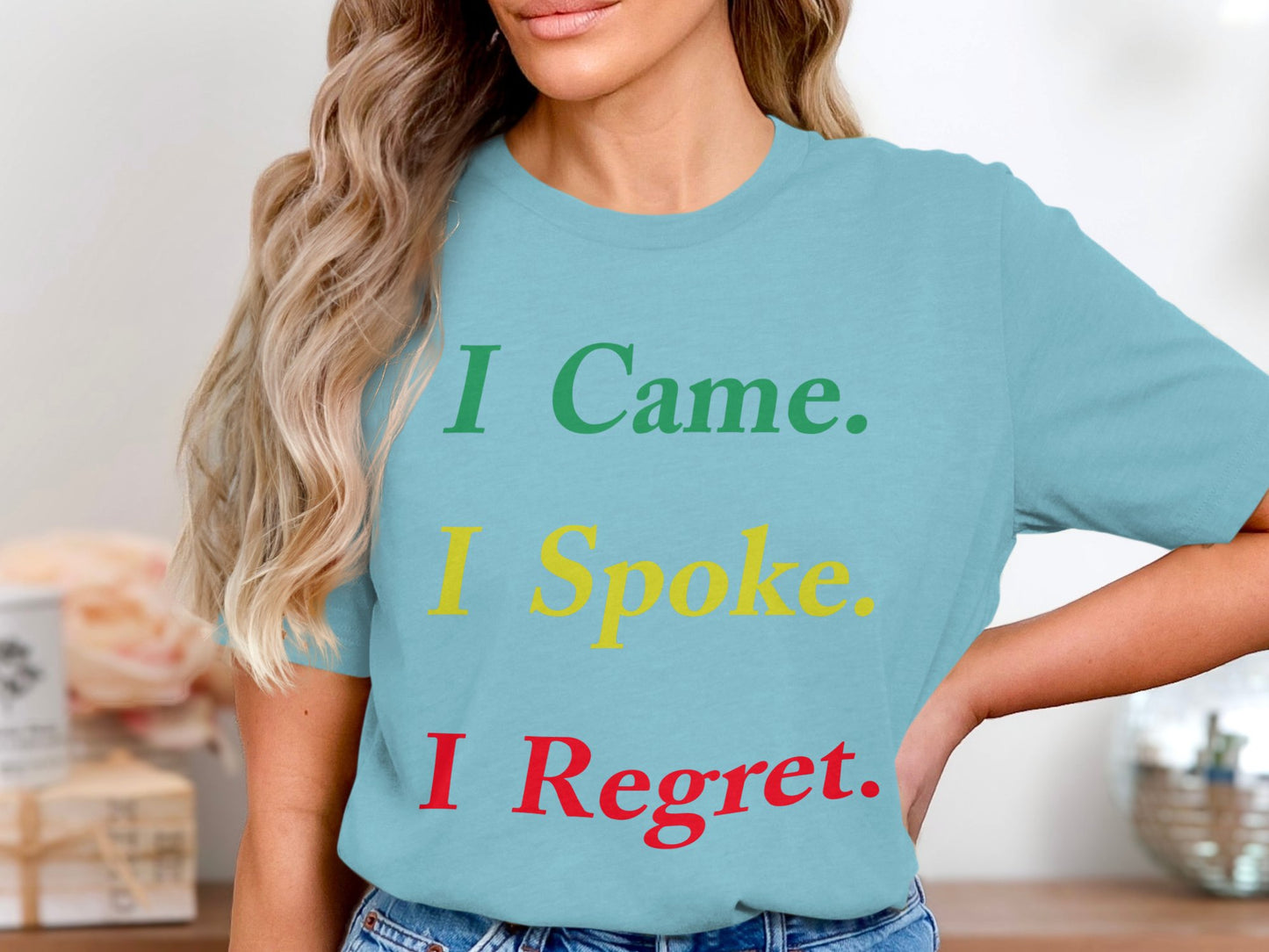 I Came I Spoke I Regret T-Shirt – Funny Introvert Quote Shirt