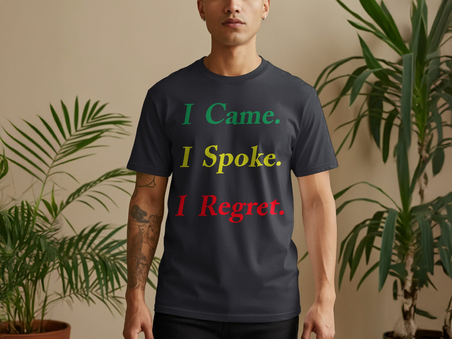 I Came I Spoke I Regret T-Shirt – Funny Introvert Quote Shirt