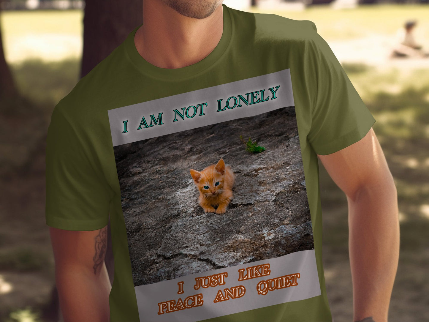 I Am Not Lonely I Just Like Peace and Quiet Cat Shirt – Introvert Cat T-Shirt