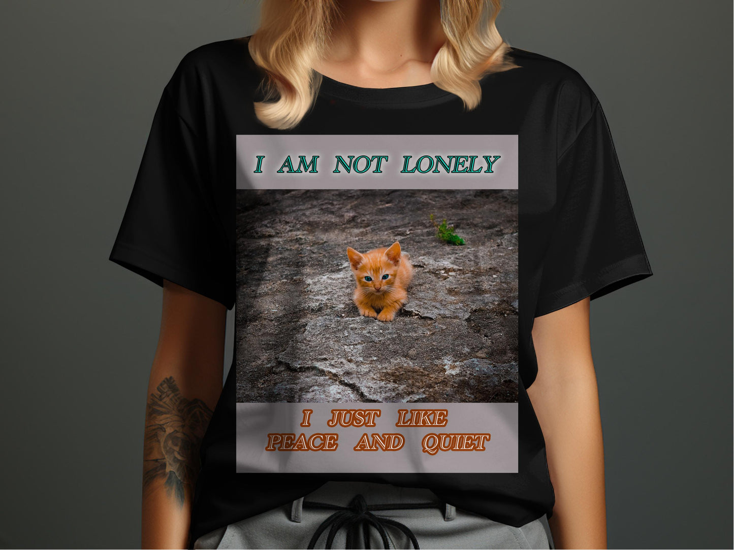 I Am Not Lonely I Just Like Peace and Quiet Cat Shirt – Introvert Cat T-Shirt