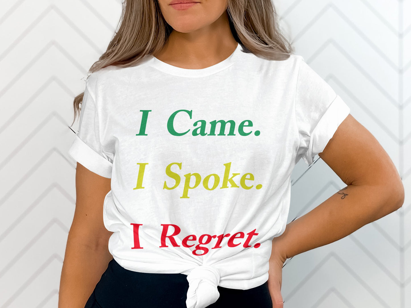 I Came I Spoke I Regret T-Shirt – Funny Introvert Quote Shirt