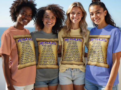 Jesus Is My Everything Christian T-Shirt – Faith Graphic Tee – Unisex Comfort Colors 1717