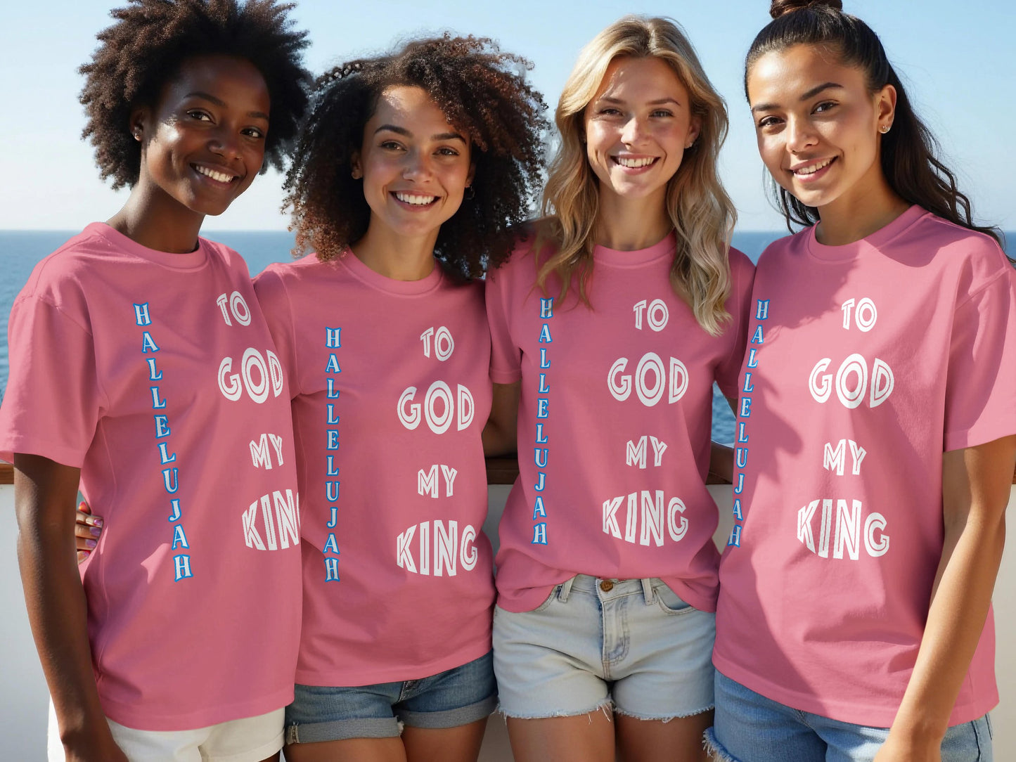 Hallelujah to God My King T-Shirt – Christian Praise Graphic Tee