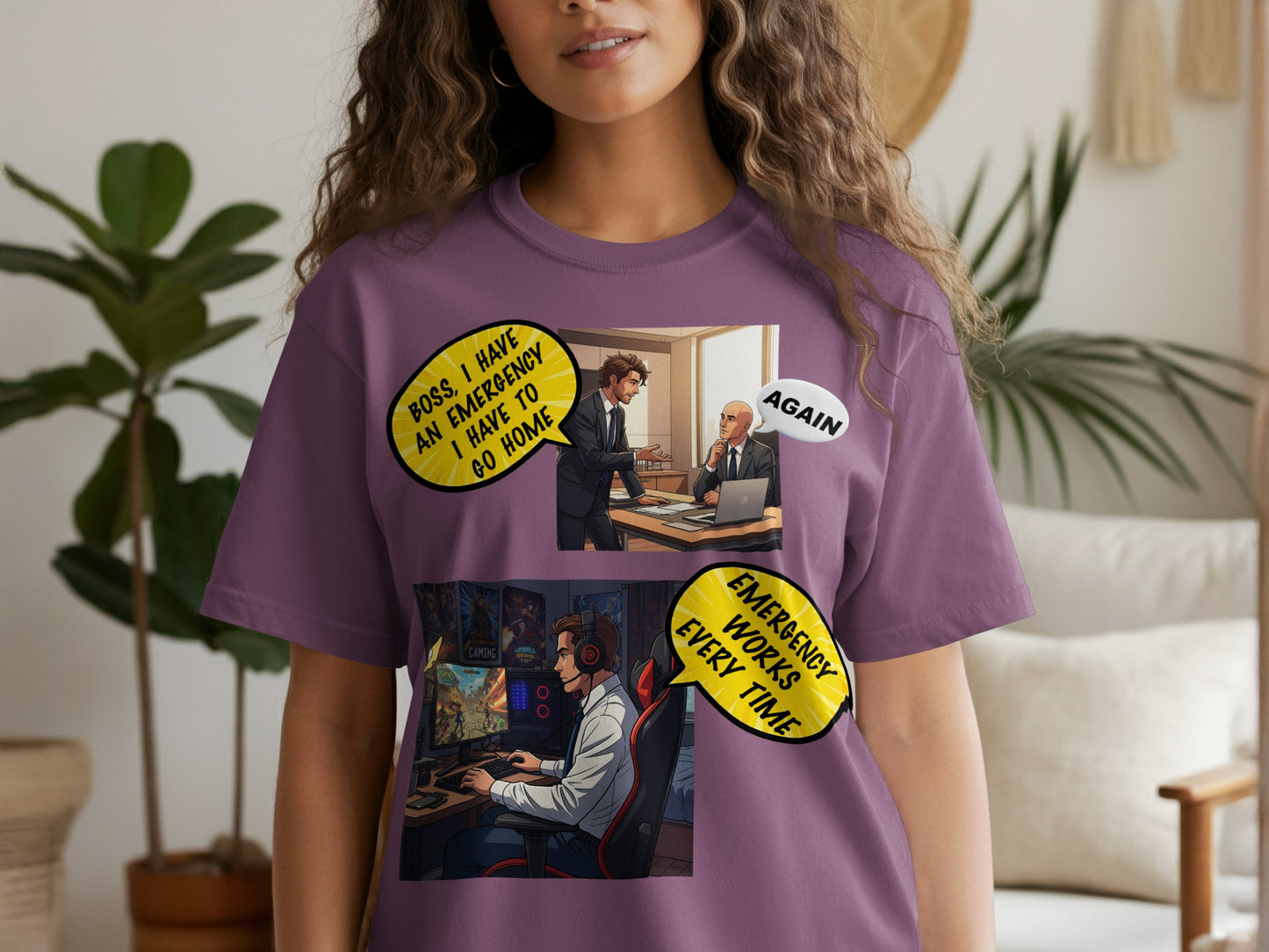 Emergency Works Every Time - Funny Gaming Excuse Shirt  – Illustrated Gamer Tee