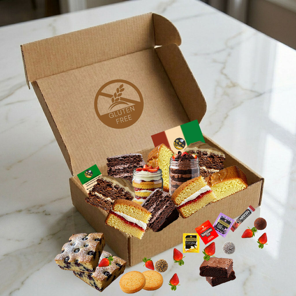 Gluten Free Ultimate Treat Box, Dessert Gift Box| Handmade Cakes, Brownies, Truffles & More