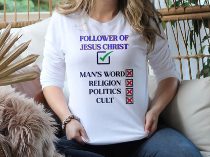 Follower of Jesus Christ Sweatshirt – Faith Over Religion Design