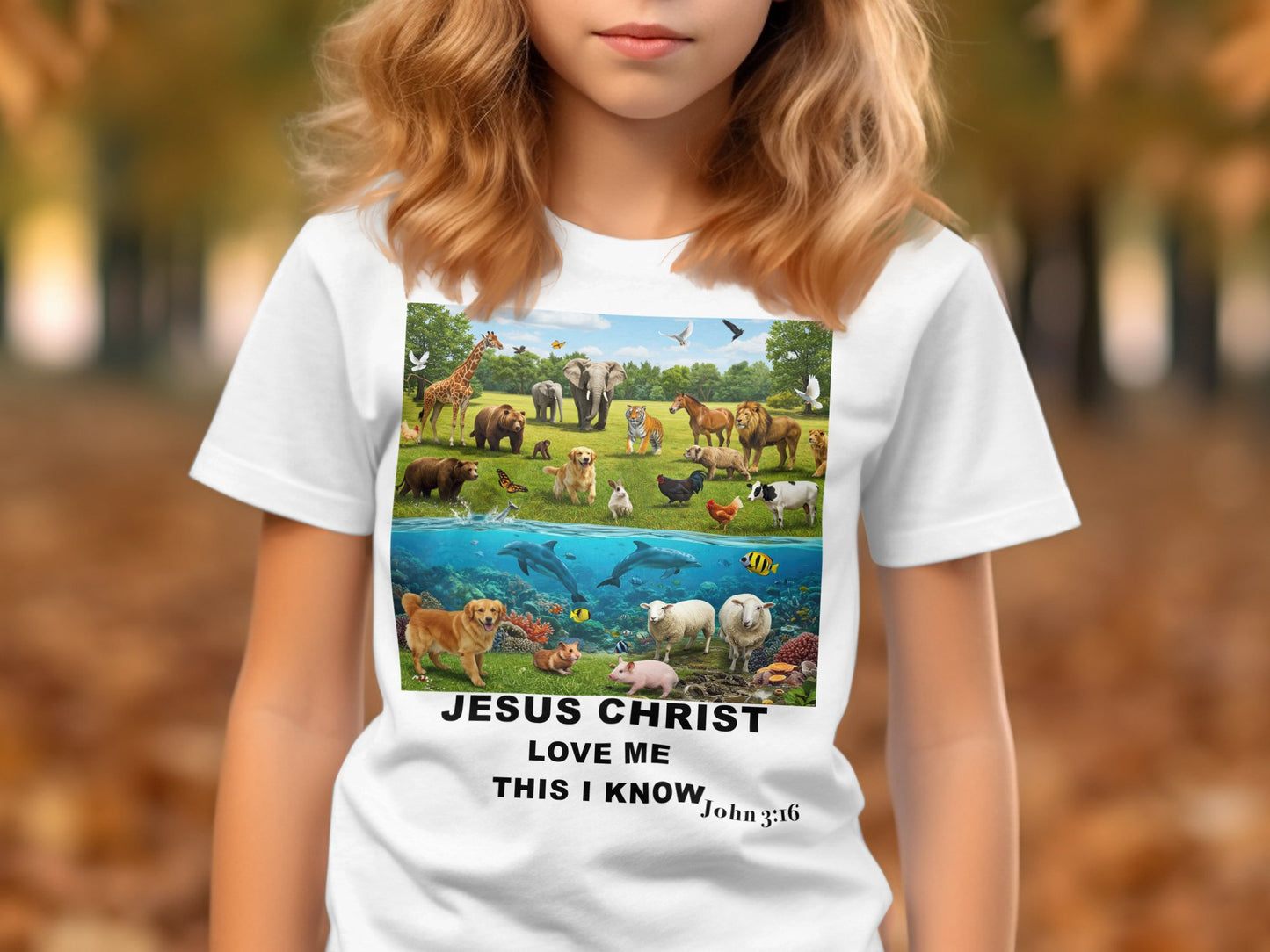 Jesus Christ Loves Me This I Know T-Shirt – John 3:16 Scripture Tee for Kids
