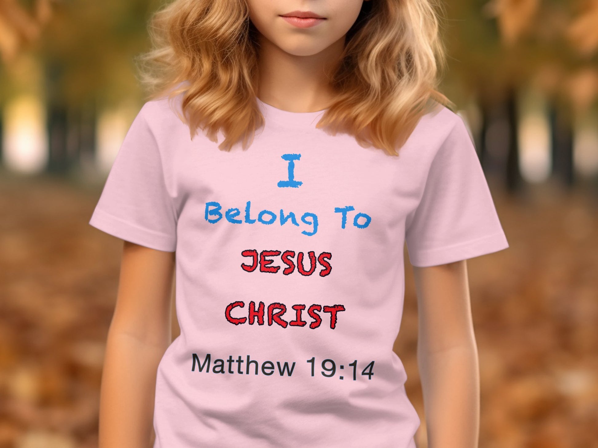 Wrap your child in both comfort and inspiration with the Gildan 5000B unisex t-shirt featuring “I belong to Jesus Christ – Matthew 19:14.” This garment-dyed tee has a relaxed, vintage feel and vibrant print that stands the test of time. It’s a heartfelt message from Matthew 19:14 that children can carry with pride.