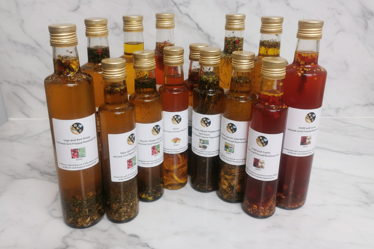 Seasonings & Infused Oils Gift Box – Rapeseed Oil + 3 Gourmet Blends