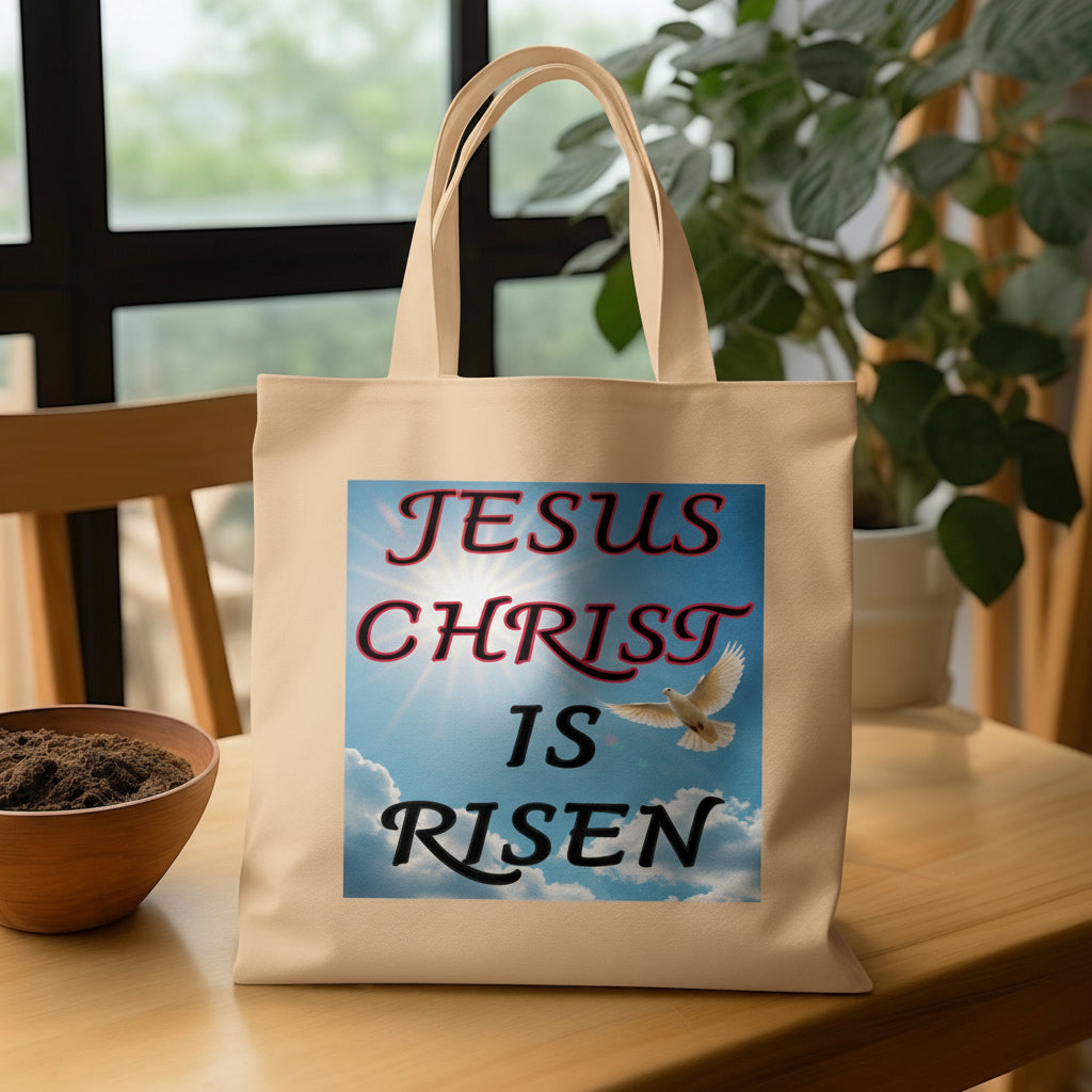 Jesus Christ Is Risen  Eco Tote Bag – Christian Resurrection Faith Bag