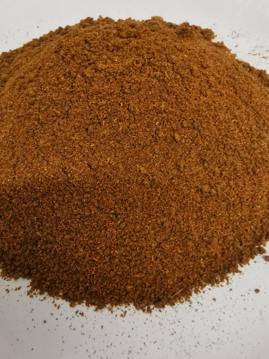 BBQ Seasoning Rub is hand blended with natural herb and spices which is gluten free, salt free, msg free, additives free and suitable for vegans and vegetarians. If your on a special diet or have an allergy we will omit any ingredients you cannot have when you place your order. Our BBQ rub contains muscovado sugar, cumin, chilli powder, cayenne pepper, garlic powder, black pepper and paprika.  This blend is package in recyclable resealable  plastic pouch. There are no allergen in this blend