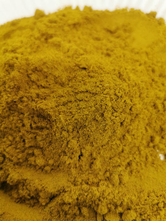 Curry powder seasoning. This curry powder seasoning is hand blended ,gluten free, salt free, msg free, additives free. if you have an allergy or on a special diet we will omit any ingredients you cannot have. this blend contains, thyme, turmeric, ginger, cloves, coriander, mustard powder, cumin, all spice, fenugreek, cayenne pepper, black pepper and nutmeg. package in recyclable resealable plastic pouch. allergen in this blend is mustard powder . Suitable for vegans and vegetarian