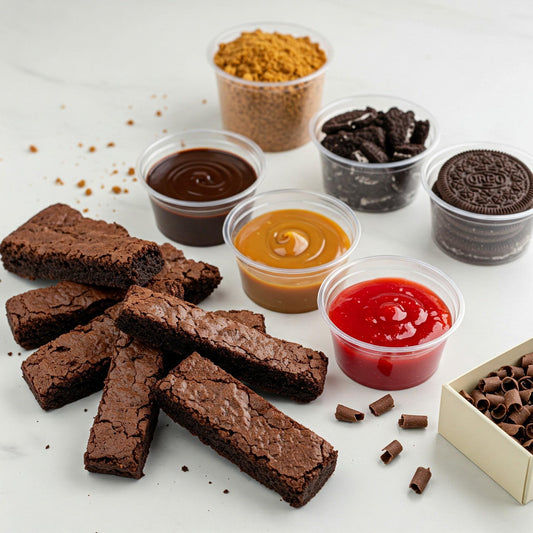 Postal Brownies/ Brownie Dipping Box/ Letterbox Brownies/Chocolate Brownies/Letterbox Gifts/ Thank you Gift/ Birthday Gift/ Brownies Gift