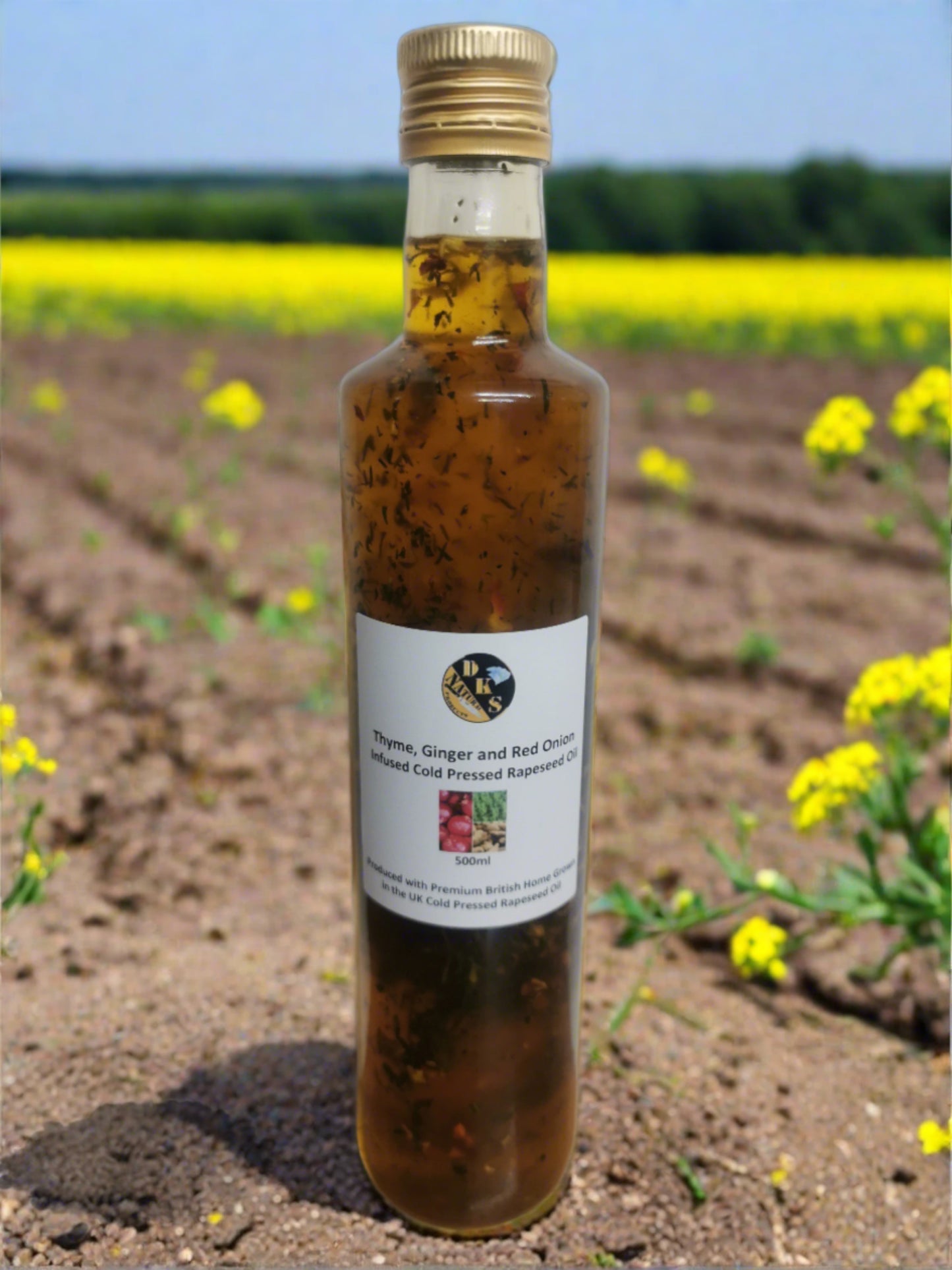 Thyme, Ginger and Red Onion Infused Rapeseed Oil