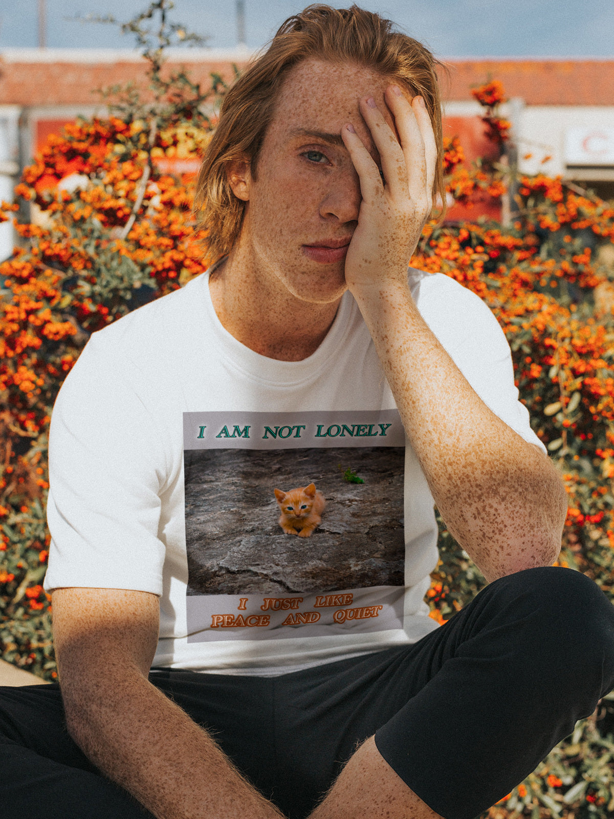 I Am Not Lonely I Just Like Peace and Quiet Cat Shirt – Introvert Cat T-Shirt