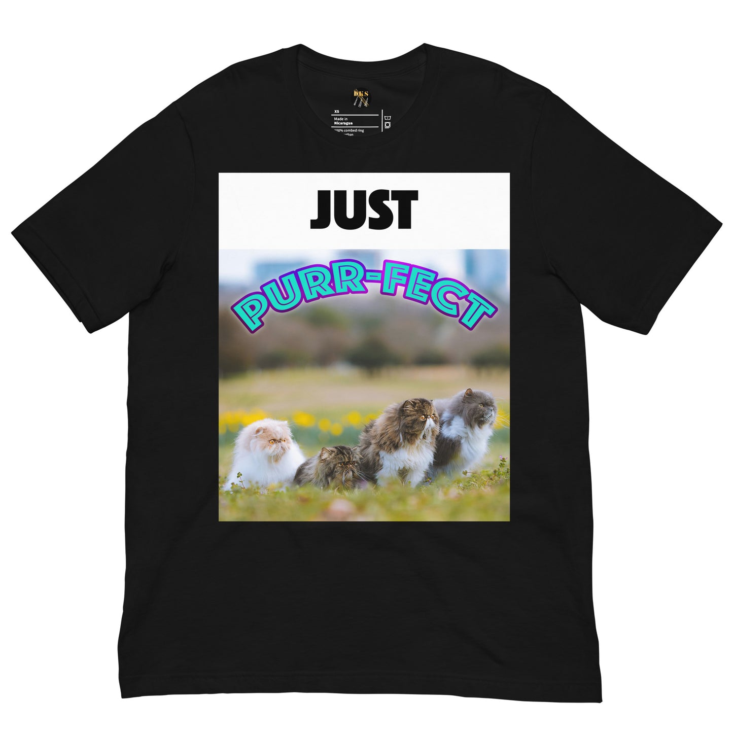 Soft, light, and flattering – the Bella+Canvas 3001 Unisex “Just Purr-fect” T-Shirt brings humor and charm to your wardrobe. Featuring a group of playful cats with the phrase “Just Purr-fect,” it’s printed on a premium cotton tee that feels as good as it looks. Perfect for cat lovers, gift-givers, or anyone who enjoys fun graphic designs. Celebrate love for pets year-round or gift it for special events like birthdays, holidays, or even 'National Cat Day'!