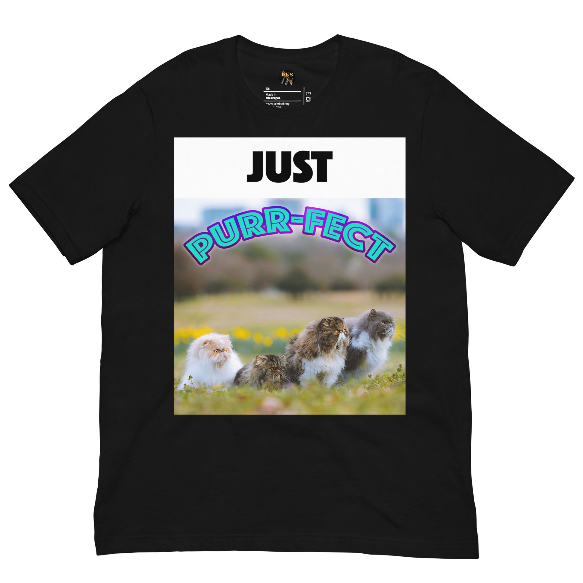 Soft, light, and flattering – the Bella+Canvas 3001 Unisex “Just Purr-fect” T-Shirt brings humor and charm to your wardrobe. Featuring a group of playful cats with the phrase “Just Purr-fect,” it’s printed on a premium cotton tee that feels as good as it looks. Perfect for cat lovers, gift-givers, or anyone who enjoys fun graphic designs. Celebrate love for pets year-round or gift it for special events like birthdays, holidays, or even 'National Cat Day'!