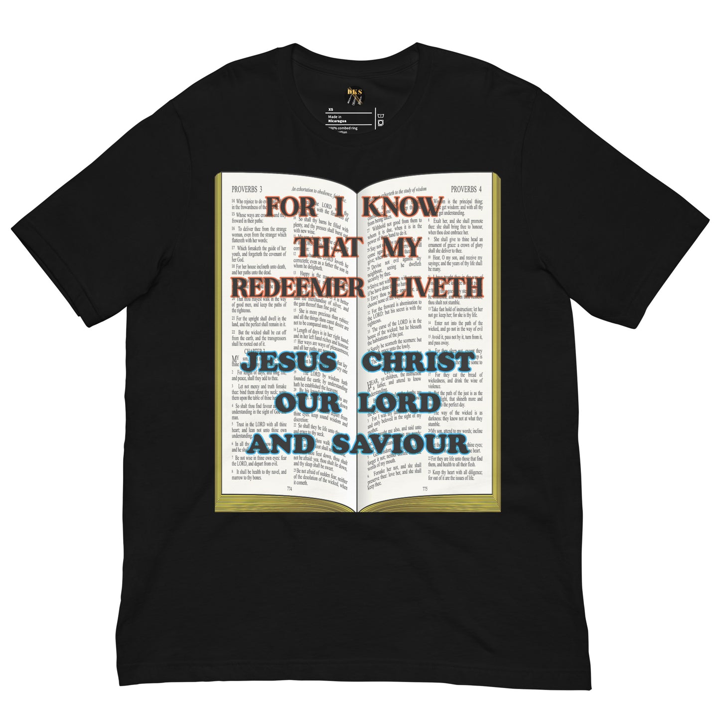 Celebrate your belief with a timeless verse and a powerful message. This “For I Know My Redeemer Liveth – Jesus Christ Our Lord and Saviour” design is beautifully laid onto a Bible graphic. Printed on the super-soft and flattering Bella+Canvas 3001 Unisex&nbsp; T-shirt, it's perfect for sharing faith wherever you go.