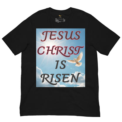 Celebrate the hope of resurrection with this uplifting “Jesus Christ is Risen” tee. Featuring a graceful dove symbolizing peace and the Holy Spirit, this Bella+Canvas 3001 shirt is perfect for Easter, Sunday worship, or everyday inspiration.